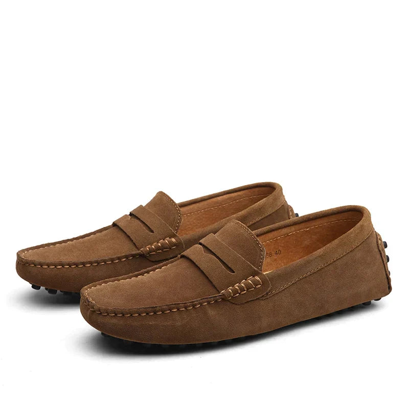 Mocassins Légers en Daim pour Hommes – Chaussures à Enfiler avec Semelle Durable pour Bureau et Sorties Décontractées
