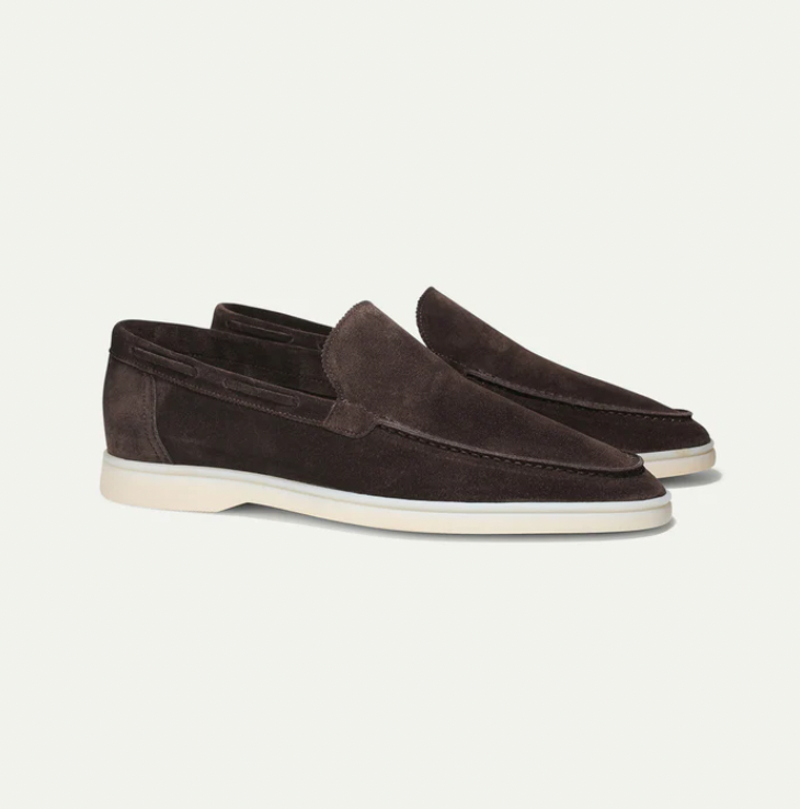 Classic Unisex Suede Loafers – Comfortable Slip-On Shoes in Standard Sizes