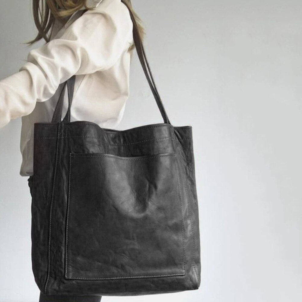 Sac à Main Femme en Cuir Vieilli Élégant – Grand Format, Résistant aux Rayures et à l'Eau, Idéal pour Toutes Occasions