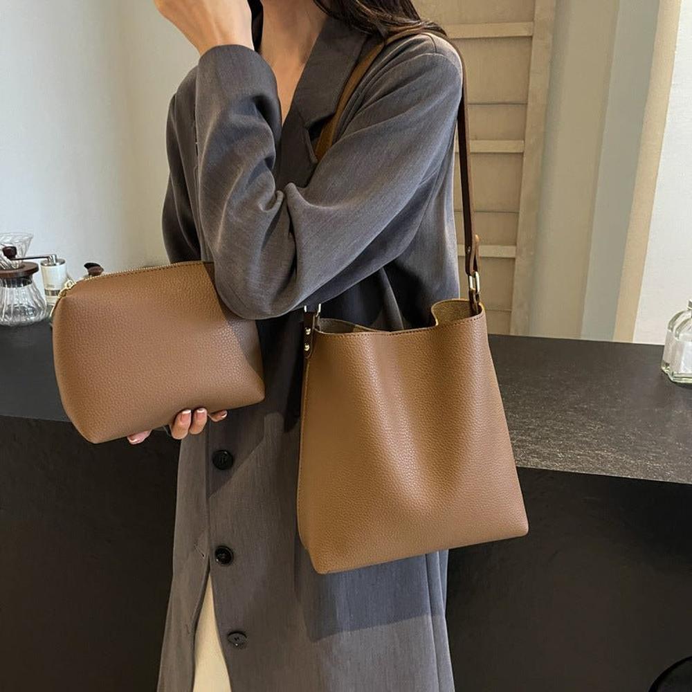 Sac Bandoulière Femme Élégant en Cuir Synthétique pour Ordinateur Portable 13 Pouces - Compact et Pratique