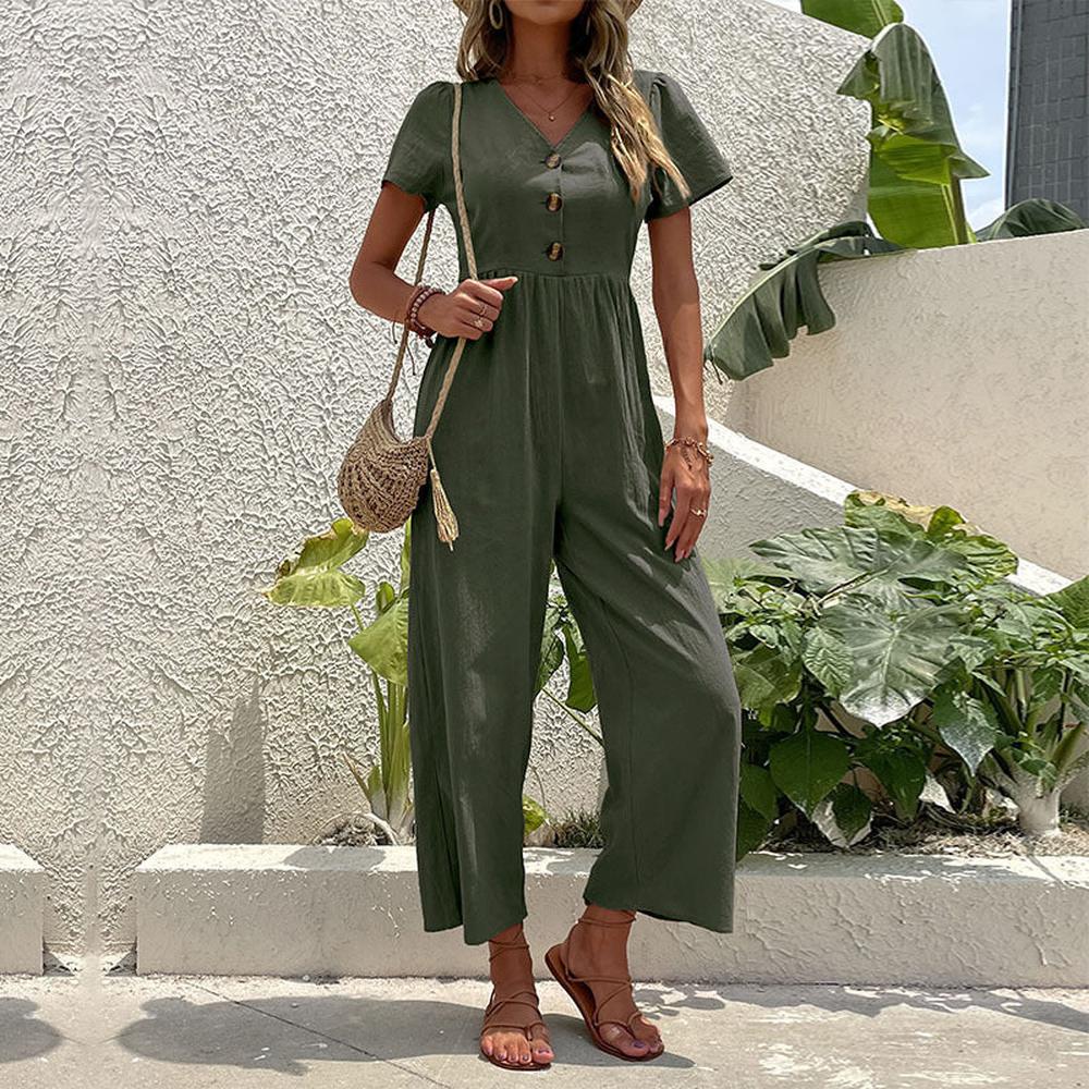 Variant image for Combinaison Femme Chic Beige Taille M Lin Ample-29