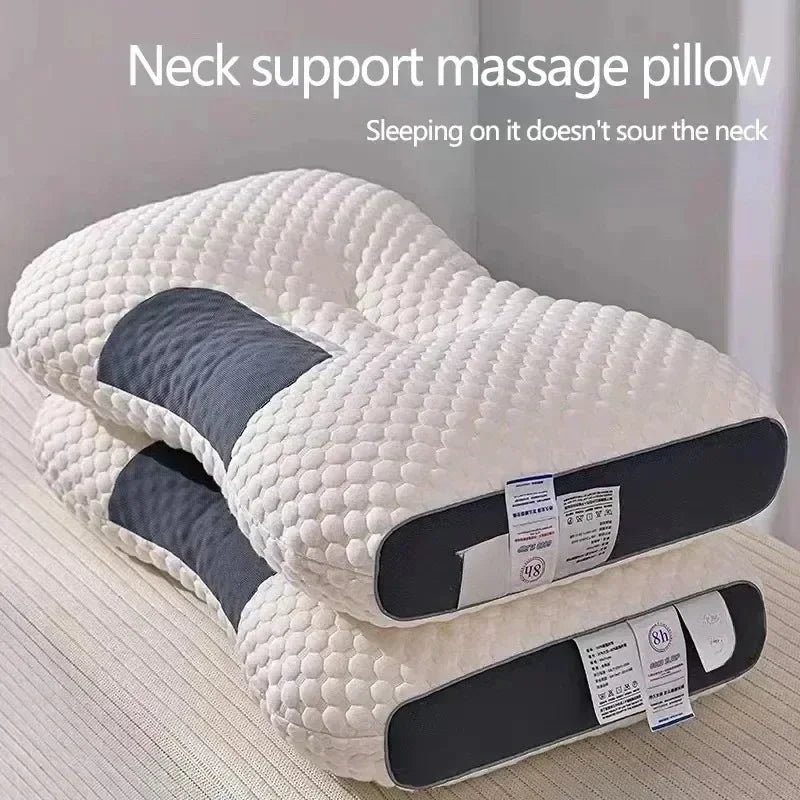 Oreiller Cervical Ergonomique en Fibre de Soja – Soutien Doux et Respirant pour un Sommeil Réparateur 48x74 cm