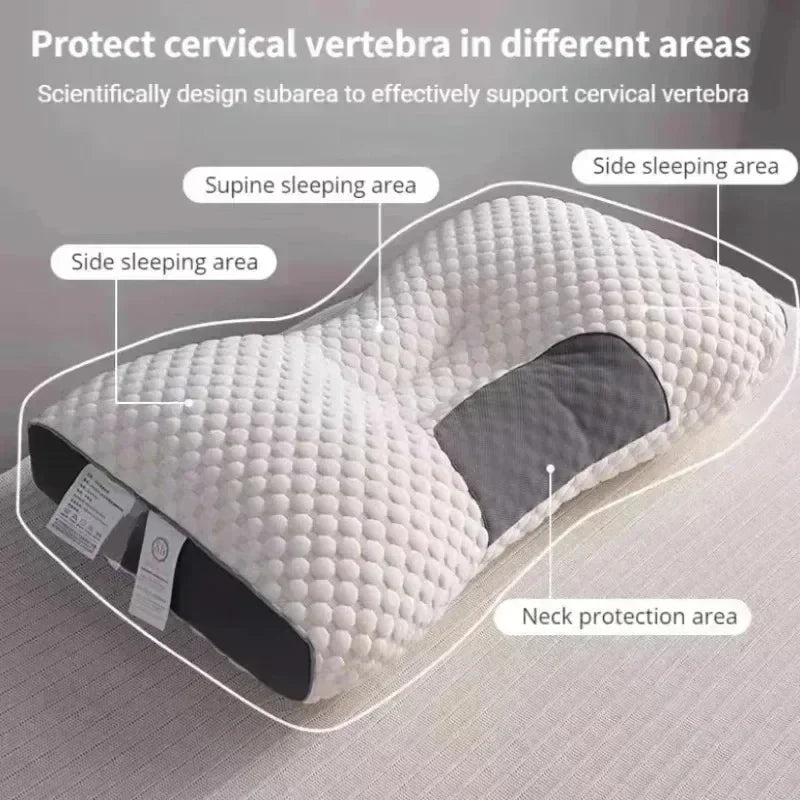Oreiller Cervical Ergonomique en Fibre de Soja – Soutien Doux et Respirant pour un Sommeil Réparateur 48x74 cm
