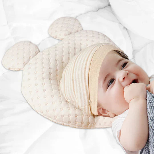Oreiller en Latex Naturel pour Bébé – Prévention de la Plagiocéphalie, Soutien Optimal et Hypoallergénique, Lavable en Machine