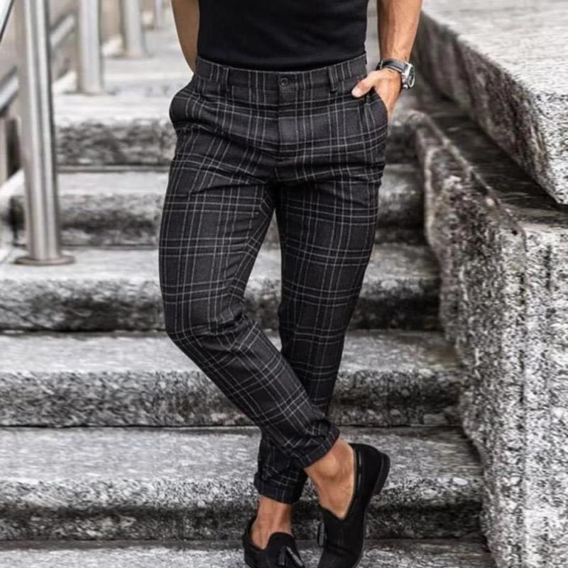 Pantalon Chino à Carreaux pour Homme en Coton Léger – Confort et Élégance