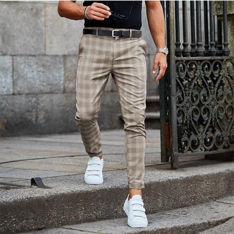 Pantalon Chino à Carreaux pour Homme en Coton Léger – Confort et Élégance