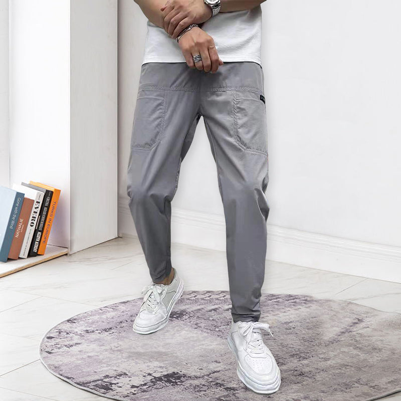 Pantalon Décontracté Extensible Multi-Poches pour Hommes – Confort, Praticité et Respirabilité, Disponible en Gris, Noir, Beige