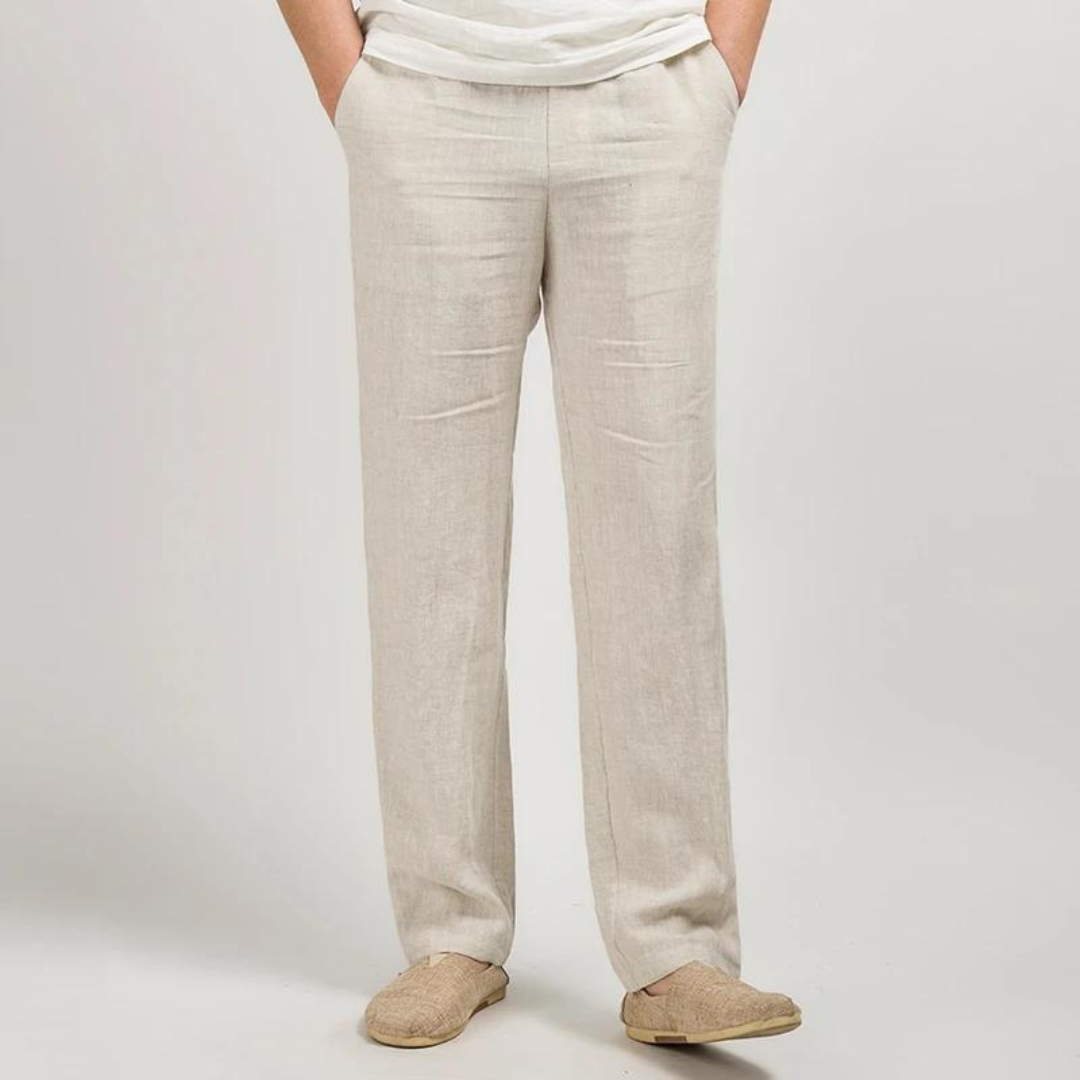 Pantalon Décontracté en Lin et Coton pour Hommes et Femmes – Léger et Respirant