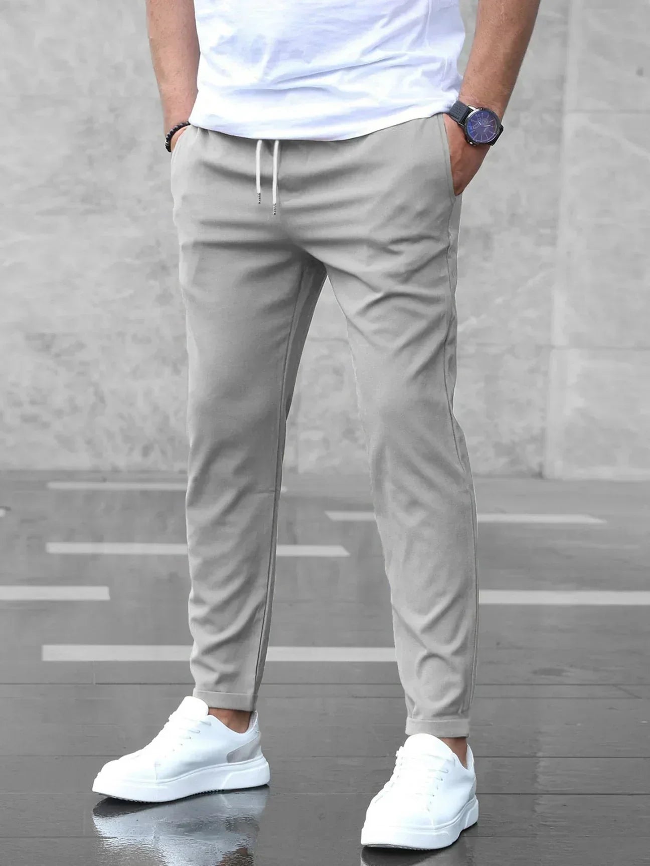 Pantalon Extensible Confortable avec Taille Réglable – Pantalon Léger pour le Travail et les Loisirs