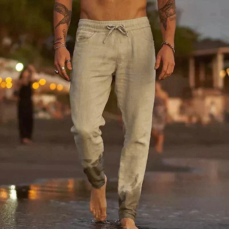 Pantalon d'été en coton pour homme – Coupe décontractée et respirante, disponible en plusieurs tailles et couleurs