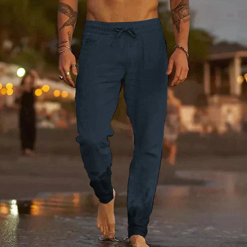 Pantalon d'été en coton pour homme – Coupe décontractée et respirante, disponible en plusieurs tailles et couleurs