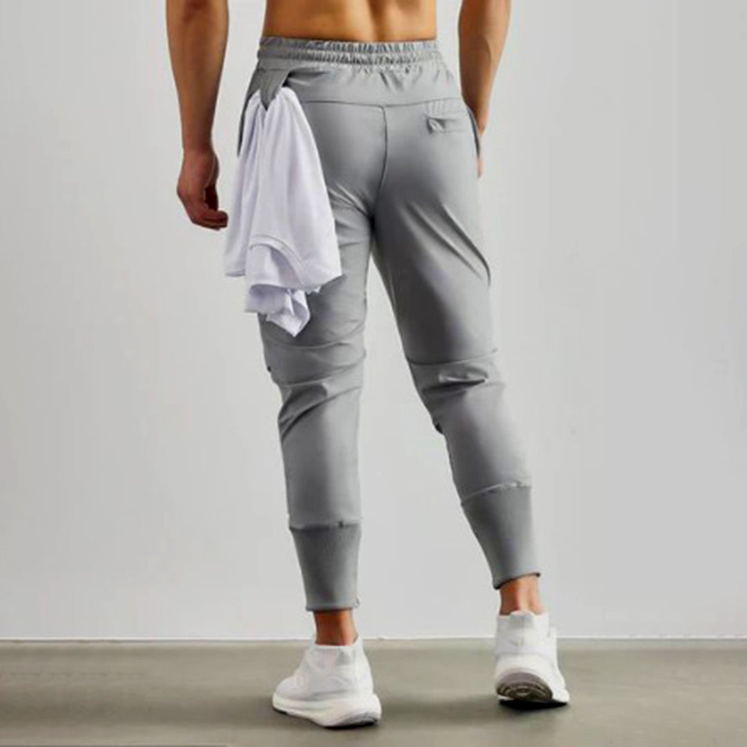 Pantalon de Jogging Slim pour Hommes avec Taille Réglable et Poches – Tissu Doux et Respirant, Confort Optimal