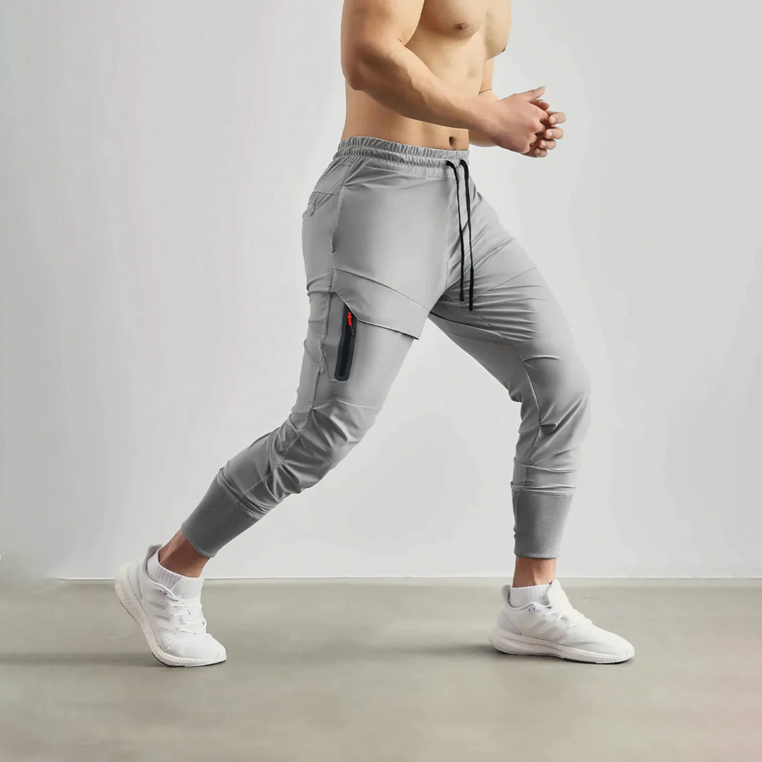 Pantalon de Jogging Slim pour Hommes avec Taille Réglable et Poches – Tissu Doux et Respirant, Confort Optimal