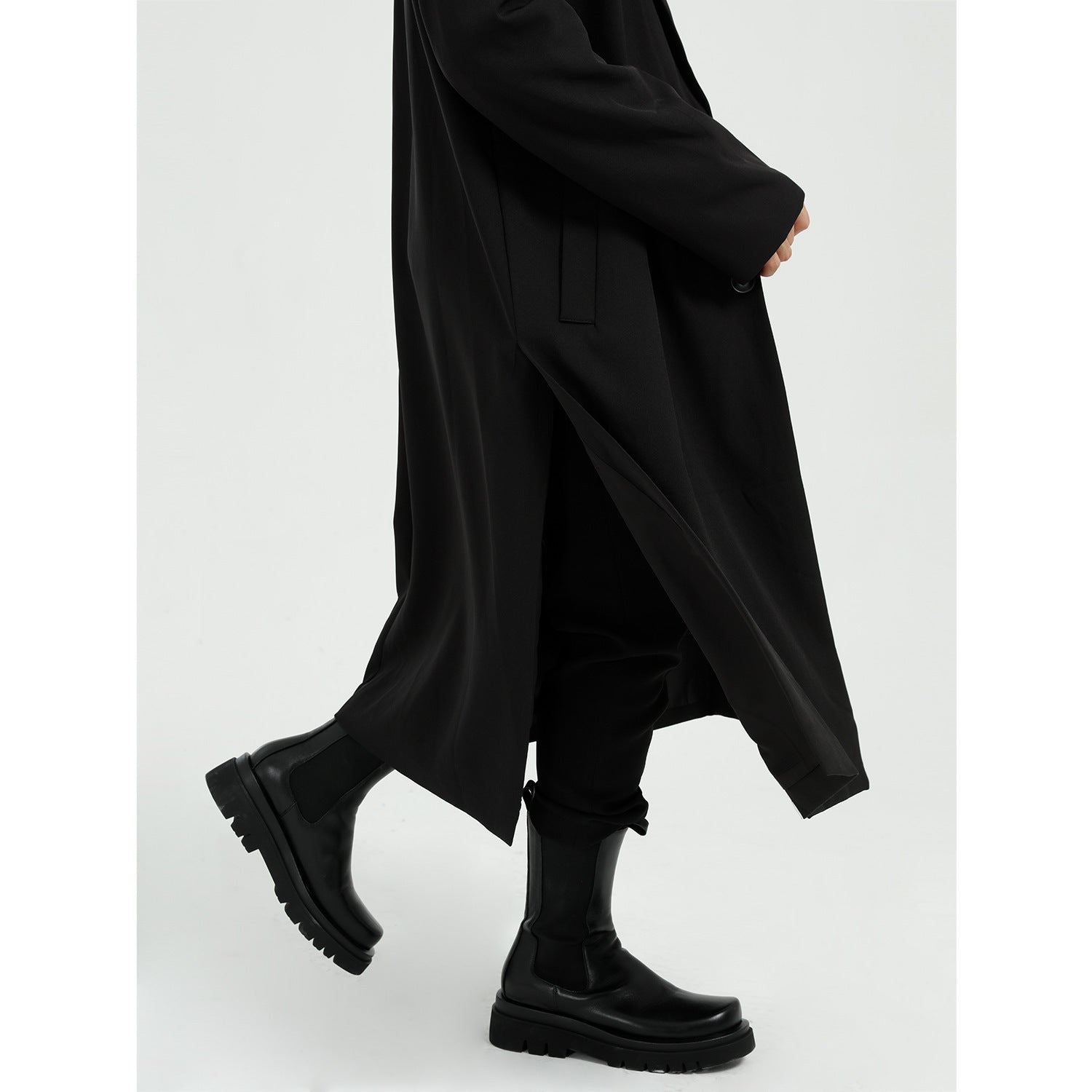 Pardessus Long Casual Polyester for Men – Ideal for Spring and Autumn