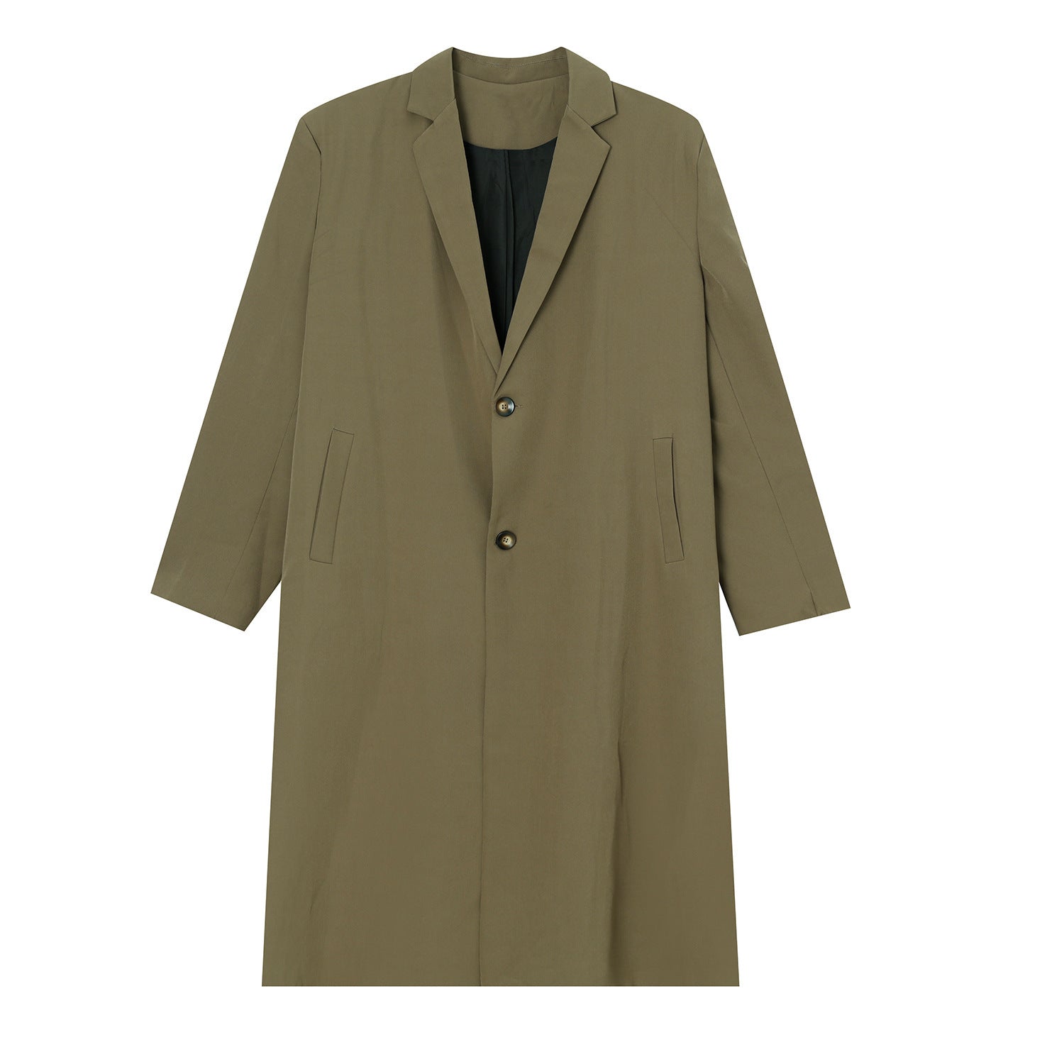 Pardessus Long Casual Polyester for Men – Ideal for Spring and Autumn