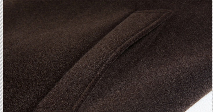 Pardessus Mid-Length for Men in Wool with Soft Finish - Autumn Elegance