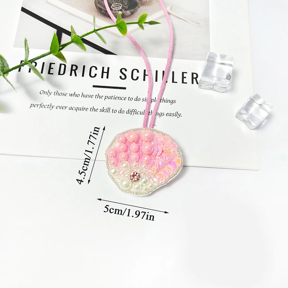Patch à Paillettes en Coco Multicolore avec Motifs Tropicaux – Accessoire Décoratif à Coudre ou Pendentif