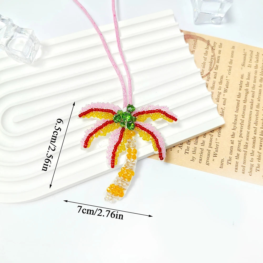 Patch à Paillettes en Coco Multicolore avec Motifs Tropicaux – Accessoire Décoratif à Coudre ou Pendentif