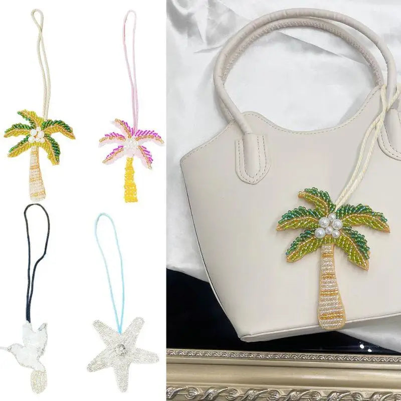 Patch à Paillettes en Coco Multicolore avec Motifs Tropicaux – Accessoire Décoratif à Coudre ou Pendentif