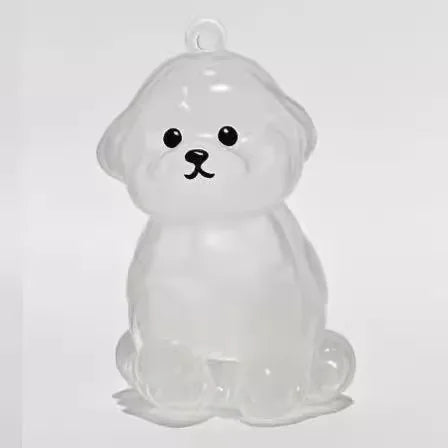 Pendentif en Résine Transparent avec Poils de Chien – Porte-clés et Charme de Sac Élégant et Compact
