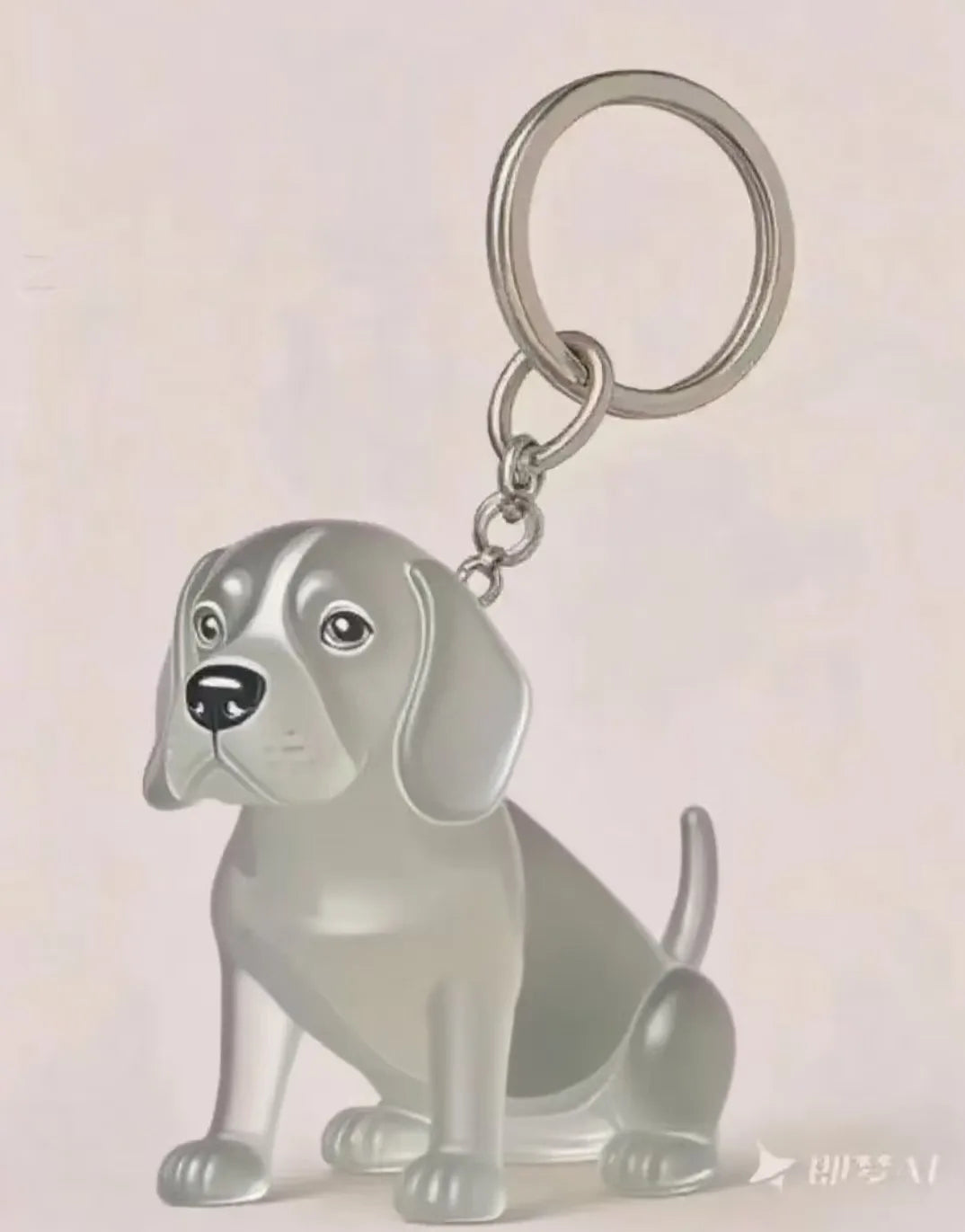 Pendentif en Résine Transparent avec Poils de Chien – Porte-clés et Charme de Sac Élégant et Compact