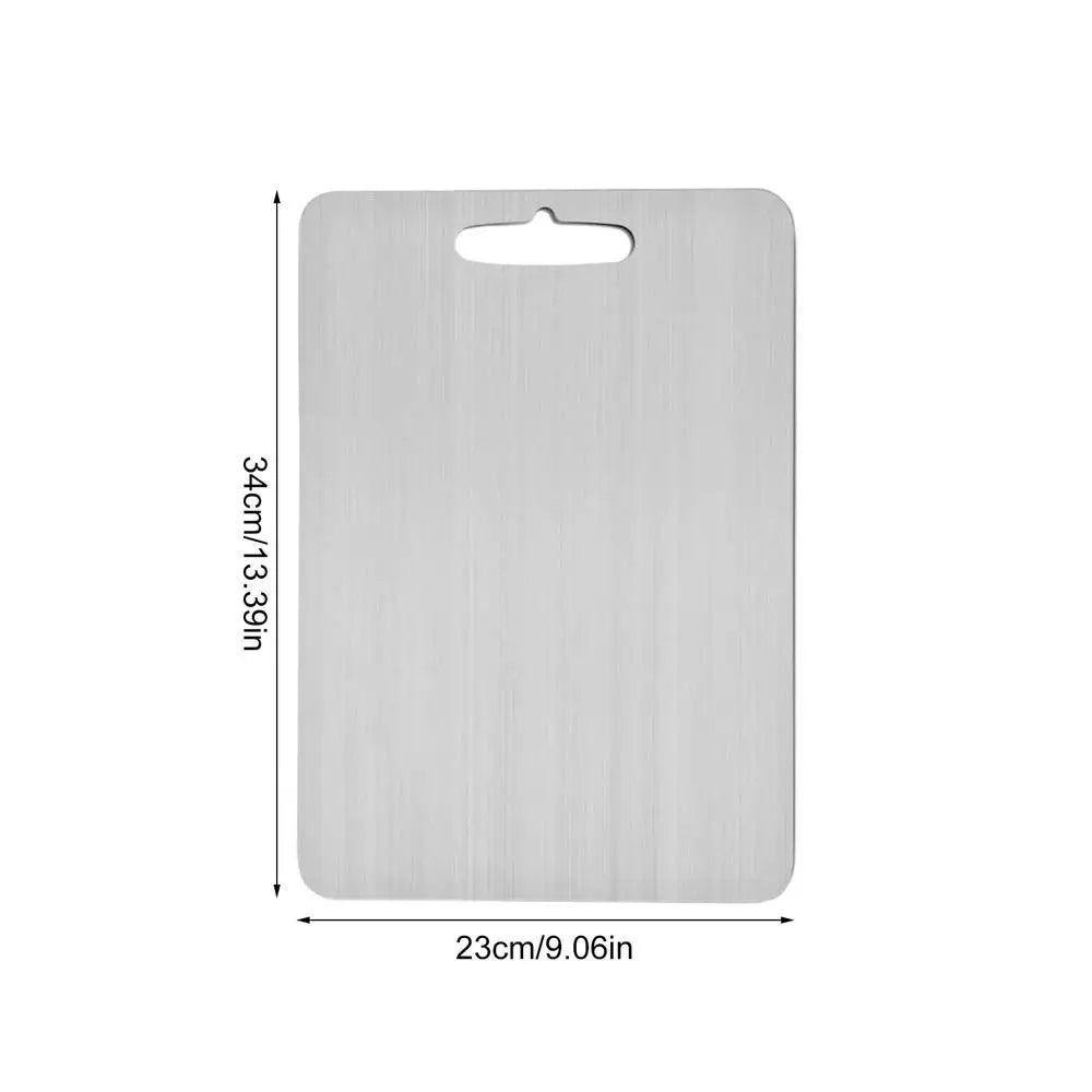 Stainless Steel 304 Double-Sided Cutting Board – 11.02 x 15.35 inches