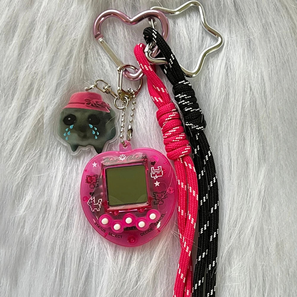 Porte-Clés Kawaii Console de Jeu Arc-en-Ciel en Alliage de Zinc – Accessoire Harajuku Unique et Tendance