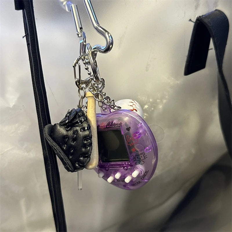 Porte-Clés Kawaii Console de Jeu Arc-en-Ciel en Alliage de Zinc – Accessoire Harajuku Unique et Tendance