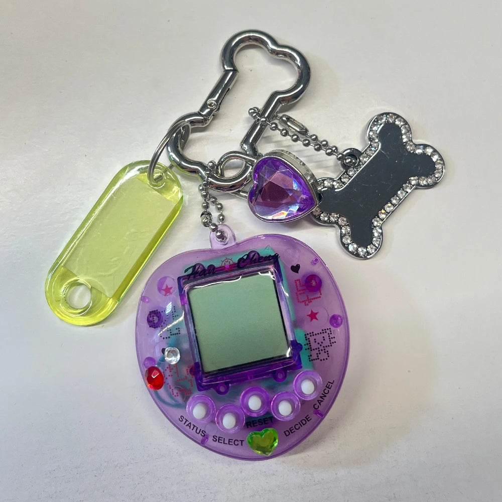 Porte-Clés Kawaii Console de Jeu Arc-en-Ciel en Alliage de Zinc – Accessoire Harajuku Unique et Tendance