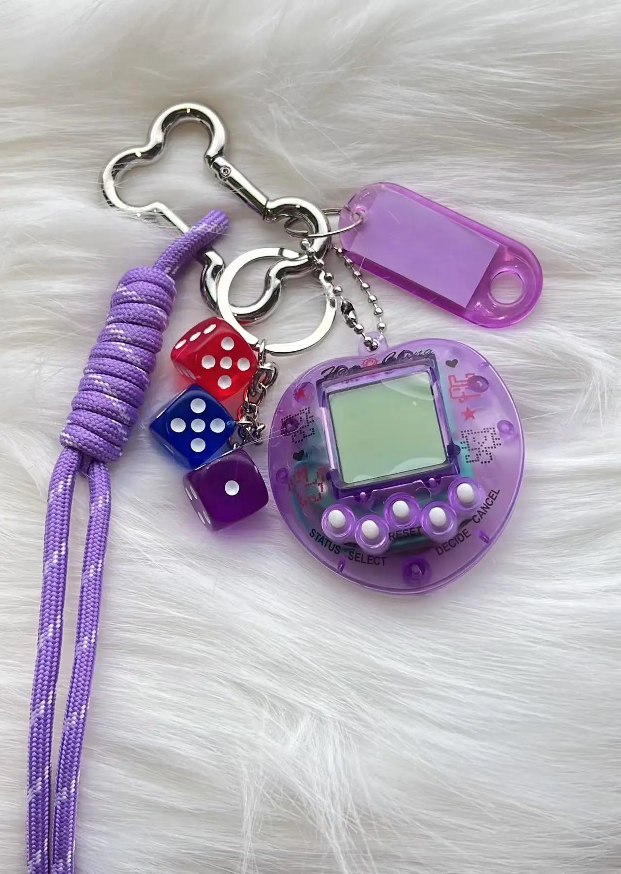 Porte-Clés Kawaii Console de Jeu Arc-en-Ciel en Alliage de Zinc – Accessoire Harajuku Unique et Tendance