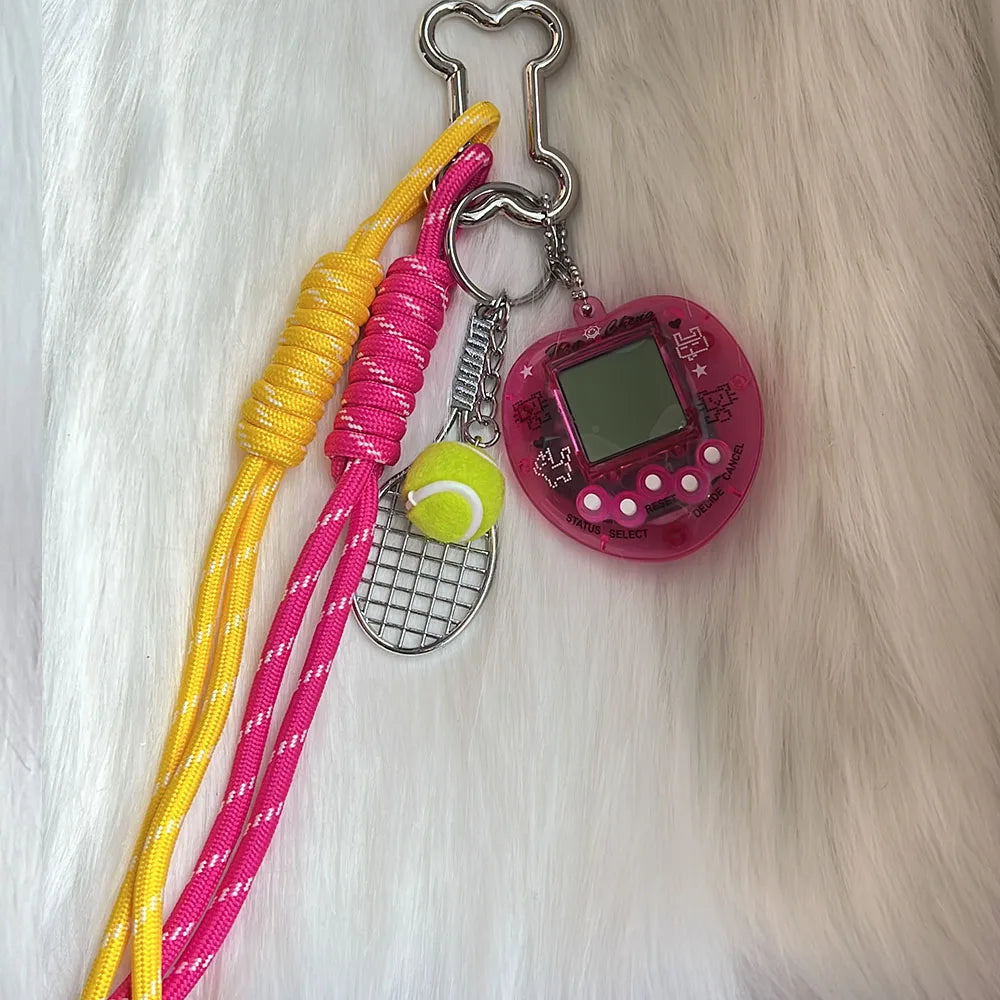 Porte-Clés Kawaii Console de Jeu Arc-en-Ciel en Alliage de Zinc – Accessoire Harajuku Unique et Tendance