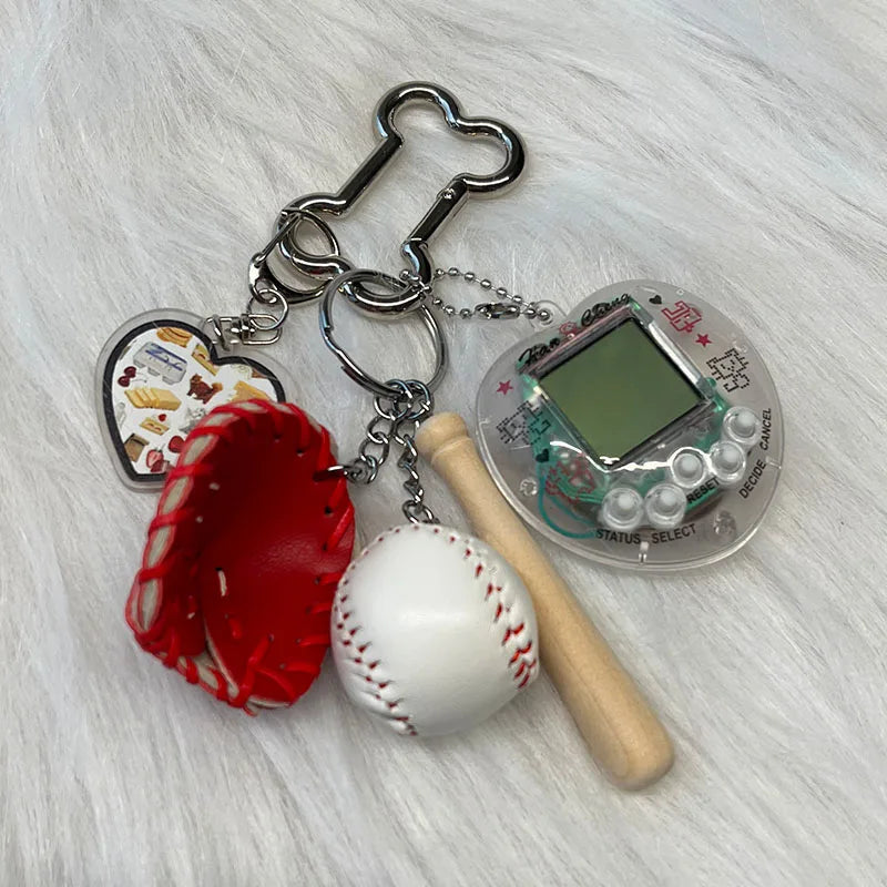 Porte-Clés Kawaii Console de Jeu Arc-en-Ciel en Alliage de Zinc – Accessoire Harajuku Unique et Tendance