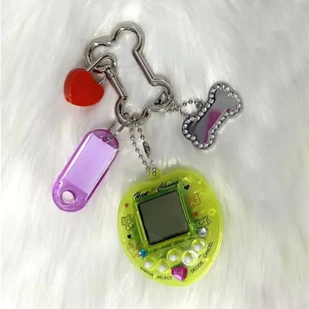 Porte-Clés Kawaii Console de Jeu Arc-en-Ciel en Alliage de Zinc – Accessoire Harajuku Unique et Tendance