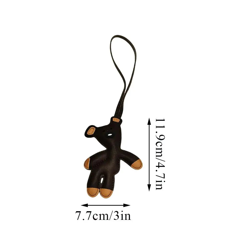 Porte-Clés Ours en Cuir PU – Charmant Accessoire pour Sacs à Main et Sacs à Dos, Design Y2K Coréen
