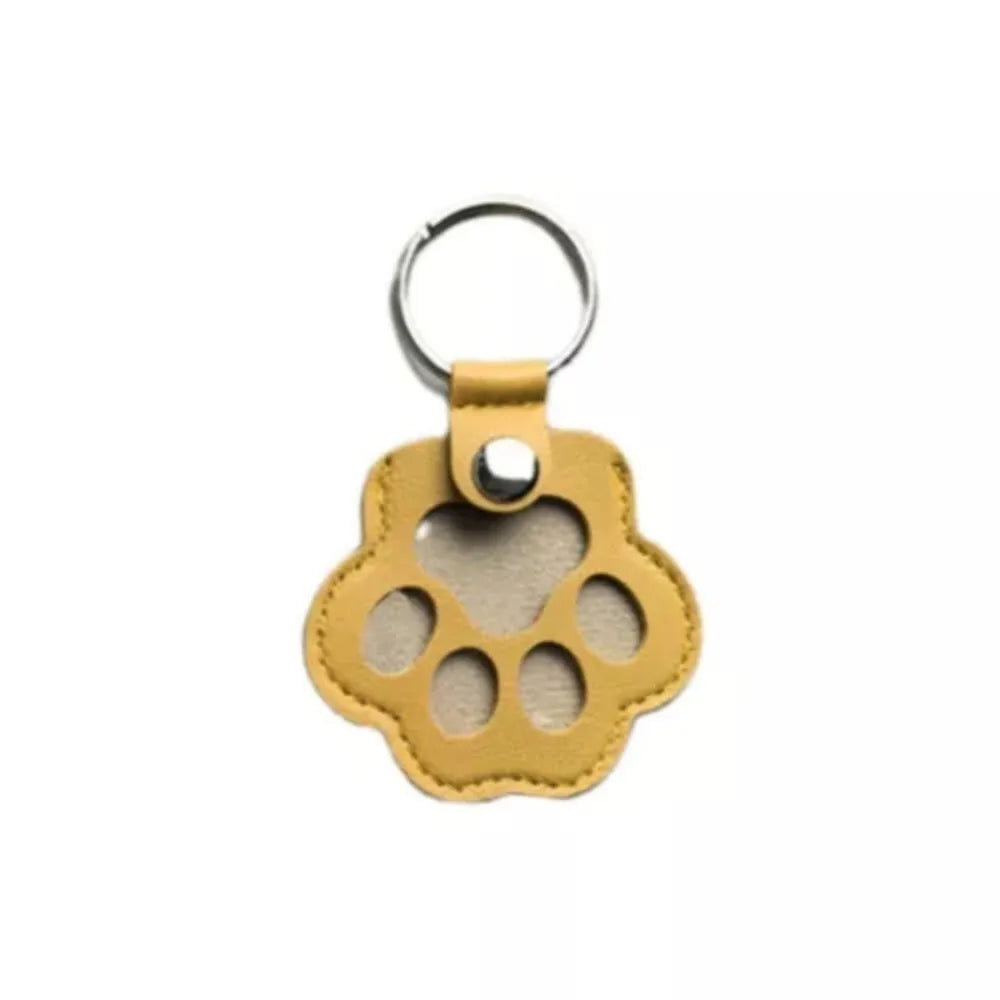 Porte-Clés en Cuir PU en Forme de Patte avec Rangement pour Poils d'Animaux – Accessoire Pratique Unisexe
