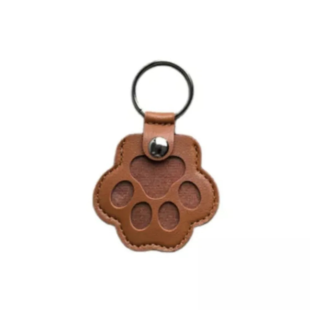 Porte-Clés en Cuir PU en Forme de Patte avec Rangement pour Poils d'Animaux – Accessoire Pratique Unisexe