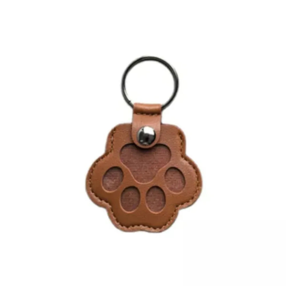 Porte-Clés en Cuir PU en Forme de Patte avec Rangement pour Poils d'Animaux – Accessoire Pratique Unisexe
