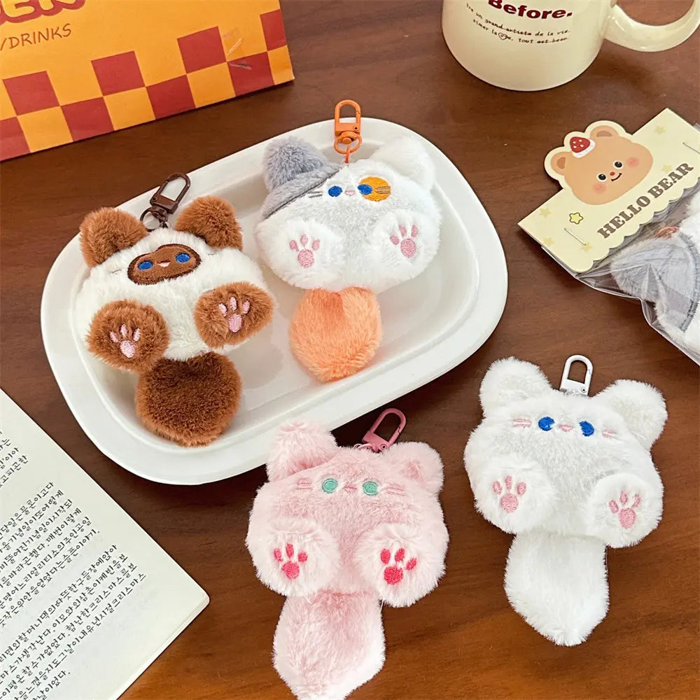 Porte-Clés en Peluche Lapin Mignon avec Clip Métallique – Accessoire Doux pour Sacs et Clés