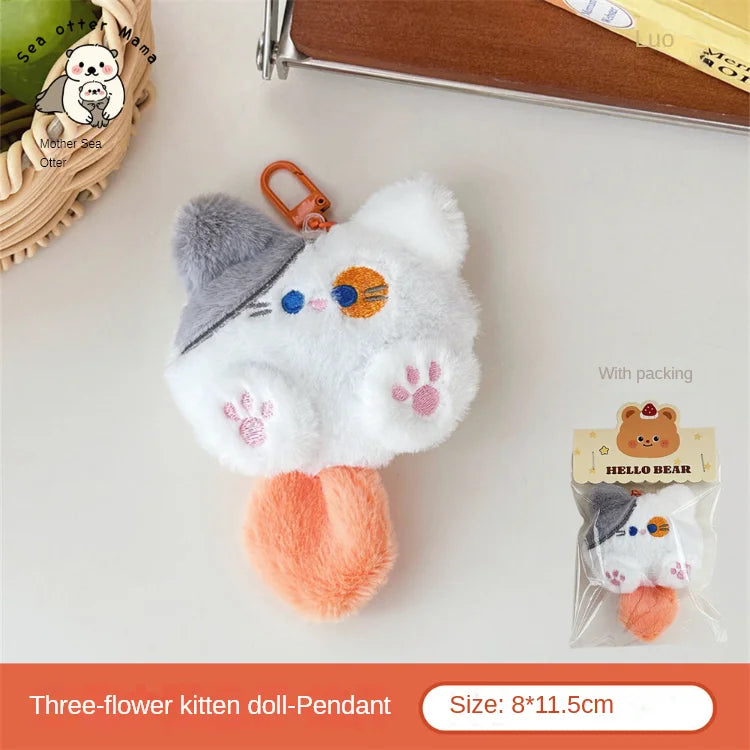 Porte-Clés en Peluche Lapin Mignon avec Clip Métallique – Accessoire Doux pour Sacs et Clés