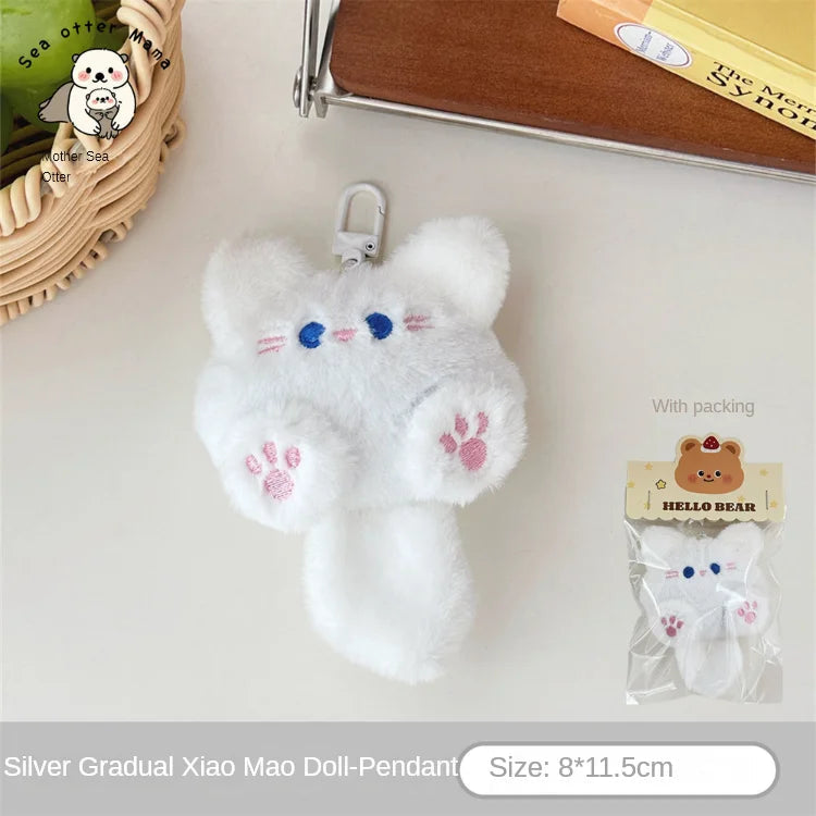 Porte-Clés en Peluche Lapin Mignon avec Clip Métallique – Accessoire Doux pour Sacs et Clés