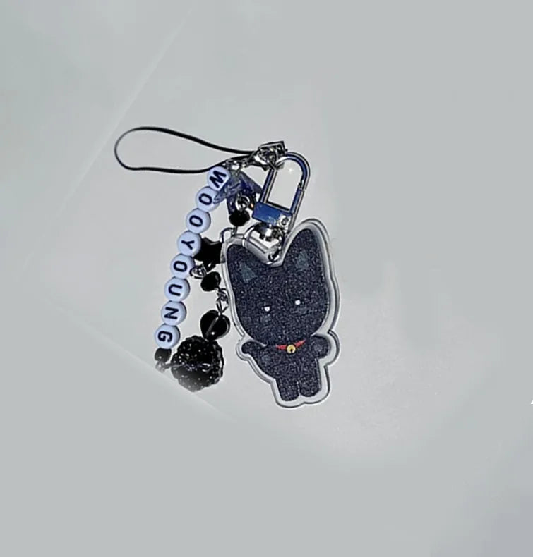 Beaded Keychain with Cartoon Charms – Lightweight Accessory for Phone and Bag