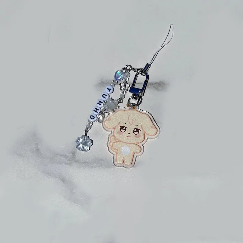 Porte-Clés en Perles avec Charms de Dessin Animé – Accessoire Léger pour Téléphone et Sac
