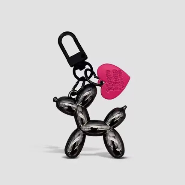 Porte-clés en Résine Chien Ballon Coloré – Accessoire Amusant pour Clés, Sacs et Téléphone
