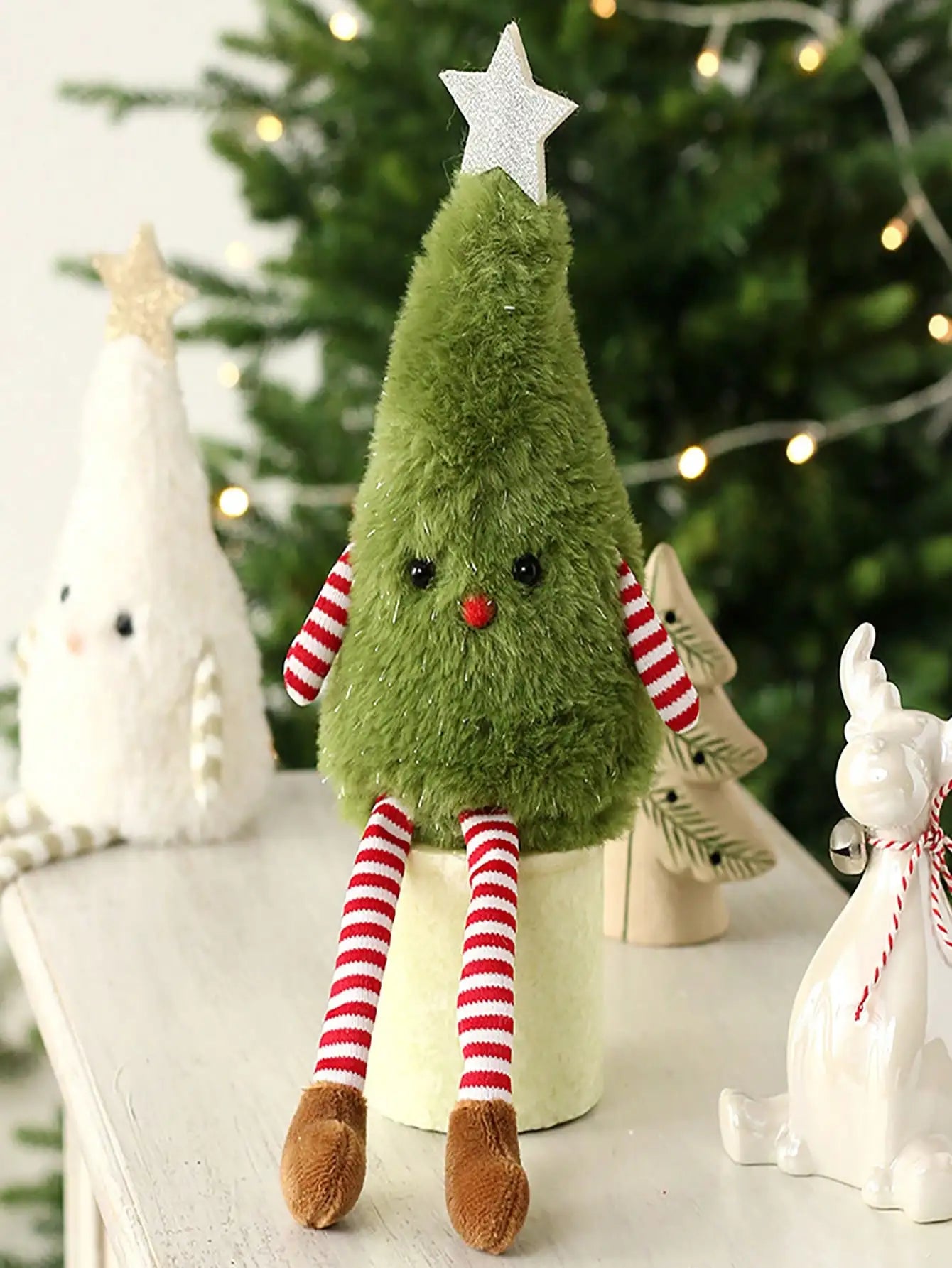 Cute Plush Christmas Tree Doll – Festive Party Decoration