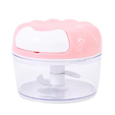 Presse à ail manuelle en bleu et rose – gadget de cuisine pratique pour écraser l'ail