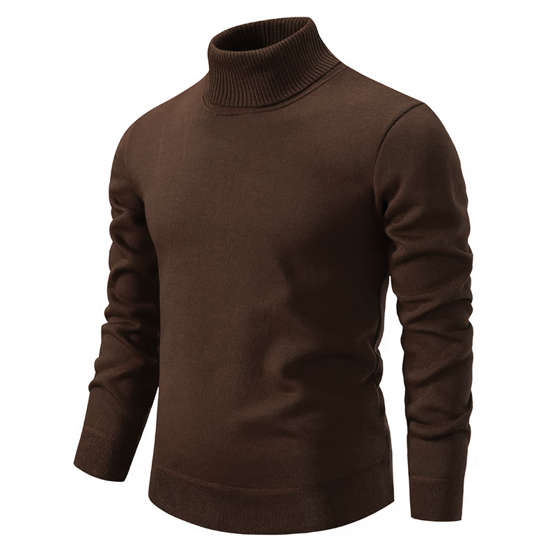 Pull Homme Slim en Laine 100 % - Col Roulé, Confort Hivernal, Idéal pour Bureau et Loisirs