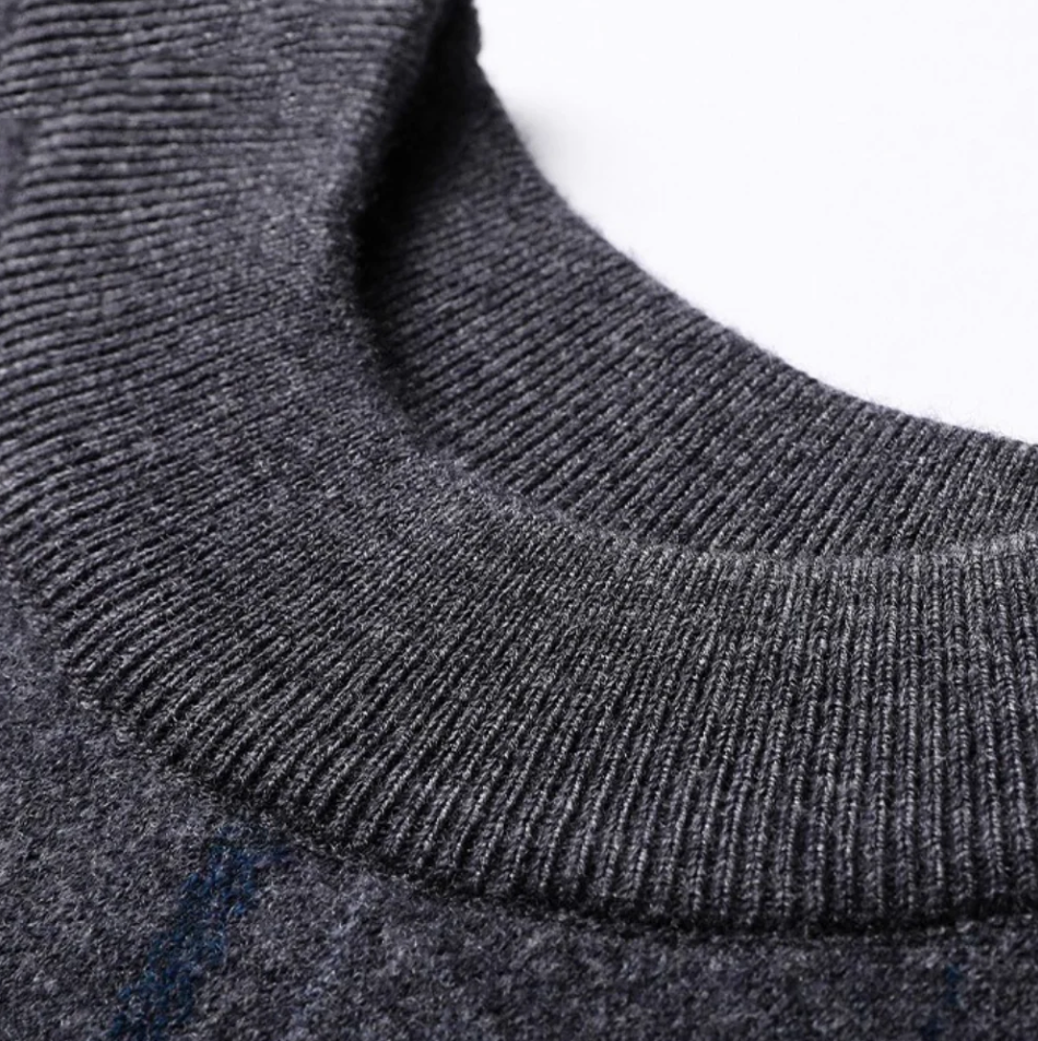 Pull Ras du Cou Slim en Laine Mélangée pour Hommes – Confort et Élégance au Quotidien