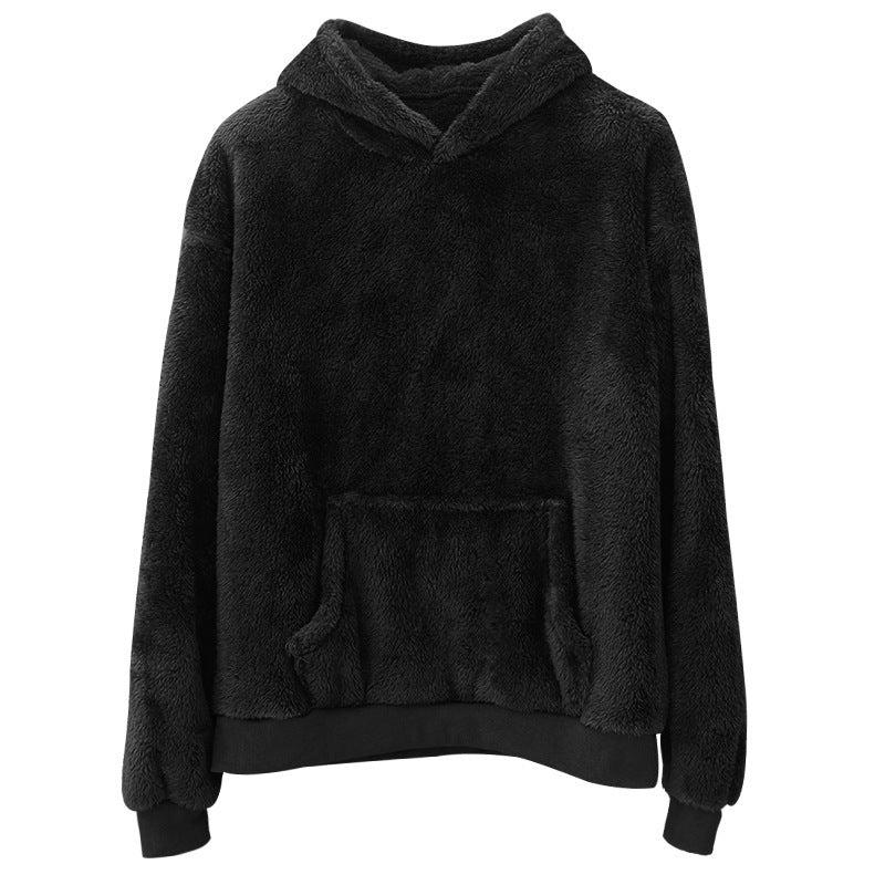 Pull à Capuche Doux pour Hommes en Velours Double Face – Décontracté et Confortable 0