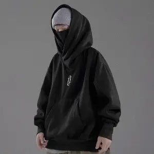 Pull à Capuche Oversize en Coton pour Hommes – Style Décontracté Printemps/Automne, Poche Kangourou, Confortable et Ample 2