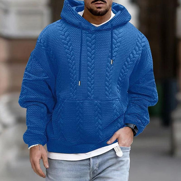 Pull à Capuche Torsadé pour Hommes – Confort et Style Décontracté